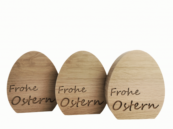 Osterei "Frohe Ostern" im 3er Set